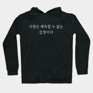 HANGEUL Love is an unpredictable emotion Hoodie